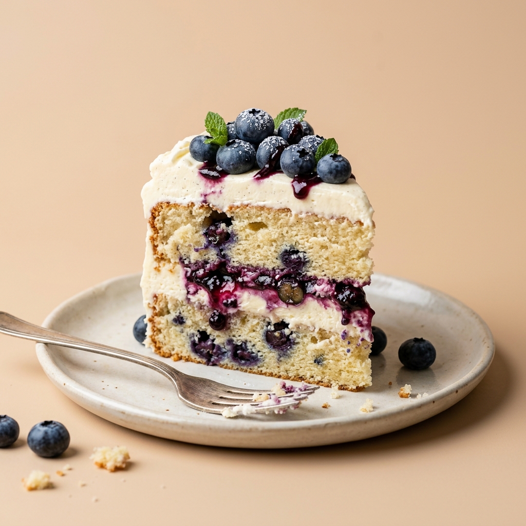 Blueberry Cream Cake